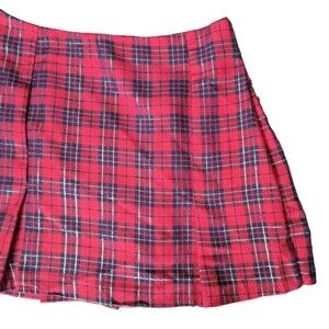 Arizona Jean Co Red Plaid Pleated Skirt - 9